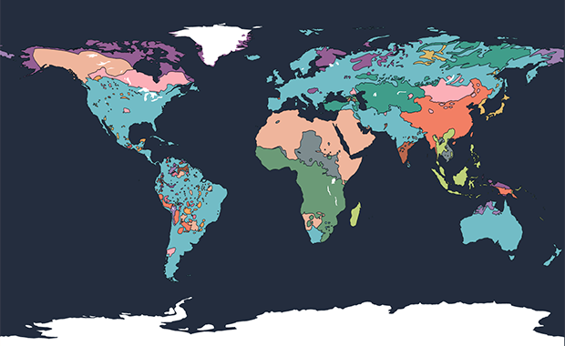 Mapa de familias de lenguas del mundo